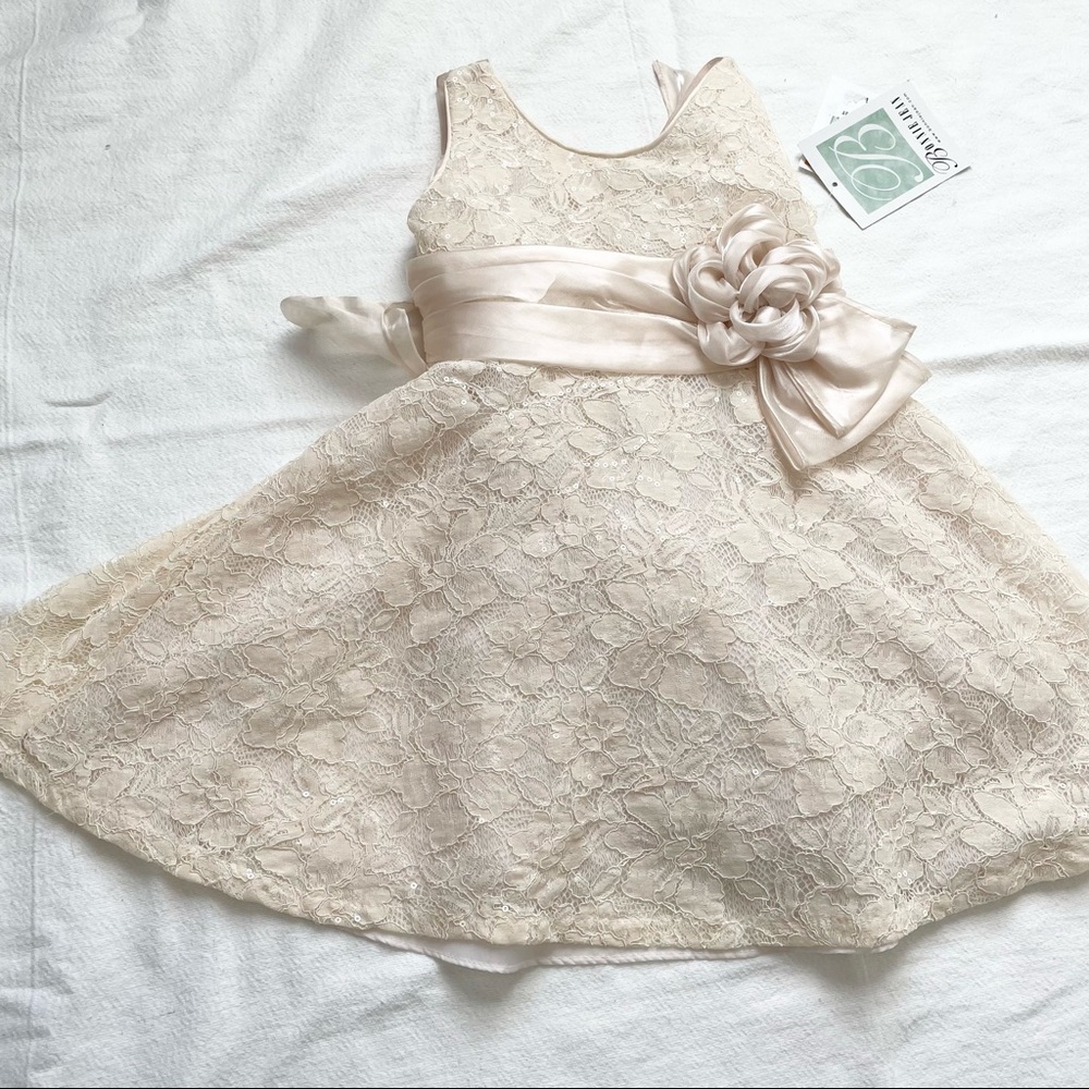 Bonnie Jean 3T Beige flower girl/event dress